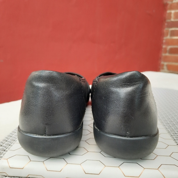 Clarks Medora Jem Stretch Cross Strap Flats Slip On Comfort Loafers 7 Black - Picture 5 of 11